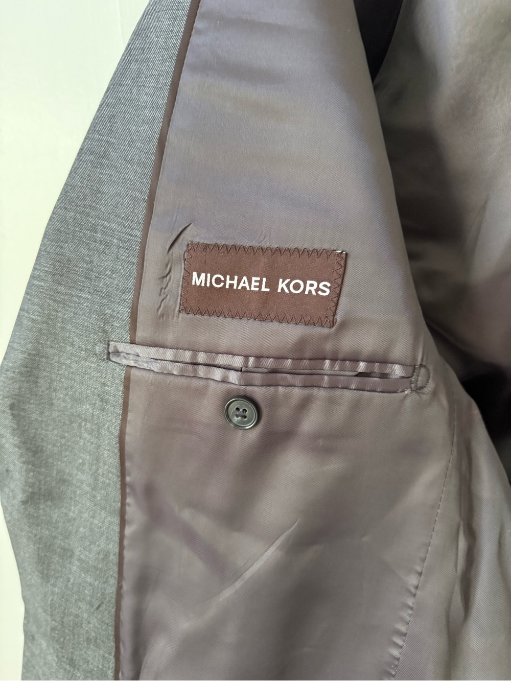 100% Wool Michael Kors 38R Vitale Barberis Canonico Super 110s Sport Coat Blazer - Picture 9 of 14